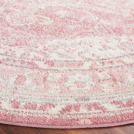 Safavieh Layla 5'-0" x 5'-0" Rug in Ivory Grey / Pink