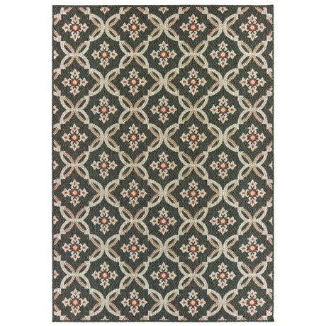 Oriental Weavers Sphinx Latitude 1904K Grey / Orange Rugs - main flat