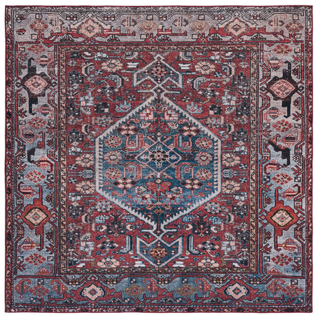 Safavieh Tucson 6'-0" x 6'-0" Rug in Rust / Blue