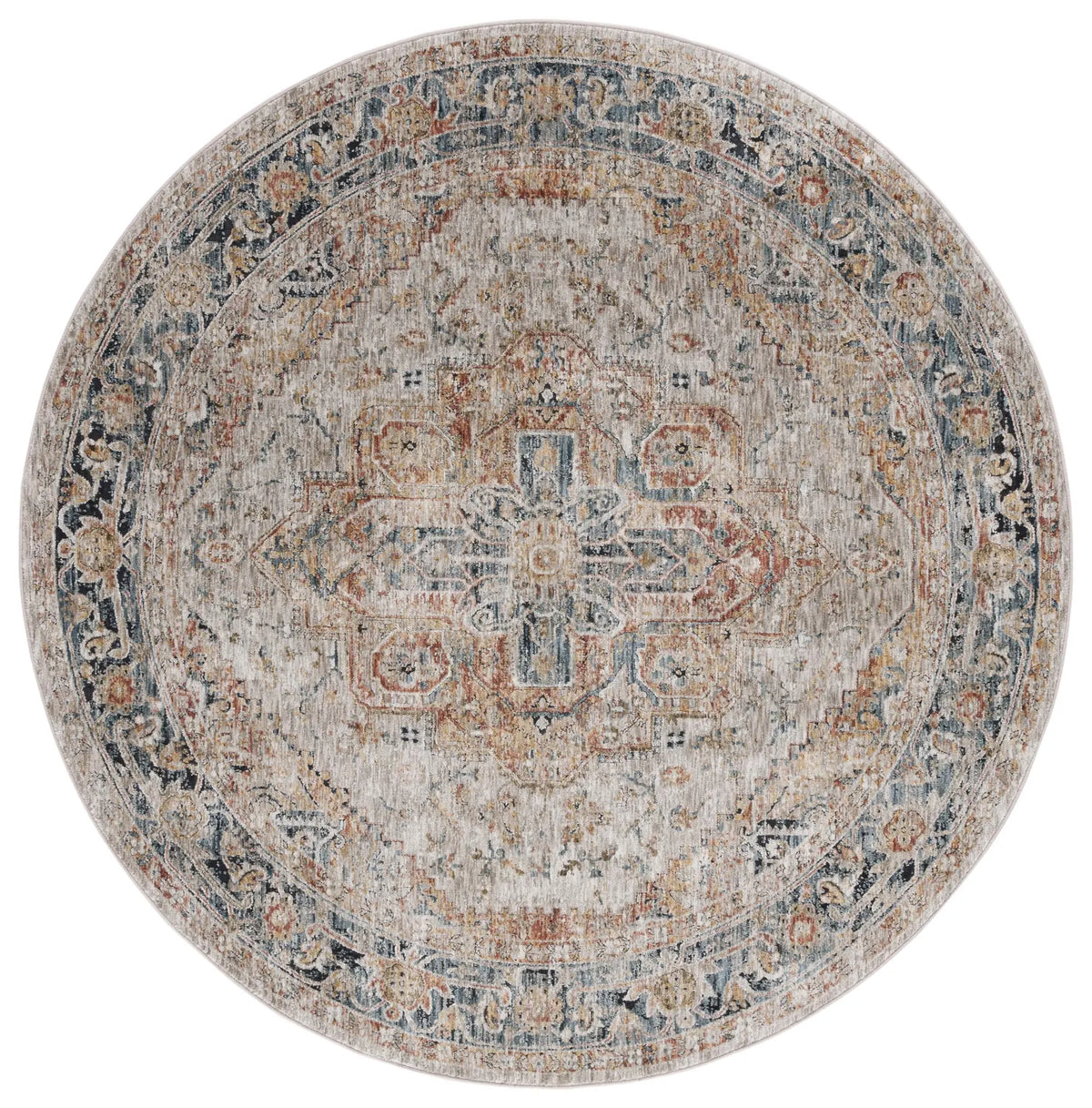 Safavieh Silverado 6'-4" x 6'-4" Rug in Ivory / Blue
