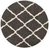 Safavieh Sgd-Dallas Shag 6'-0" x 6'-0" Rug in Dark Grey / Ivory