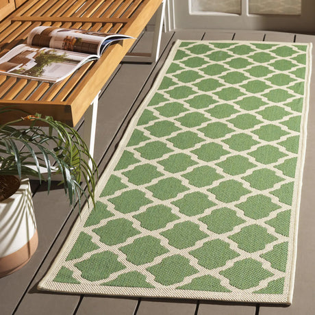 Safavieh Courtyard 2'-3" x 10'-0" Rug in Green / Beige