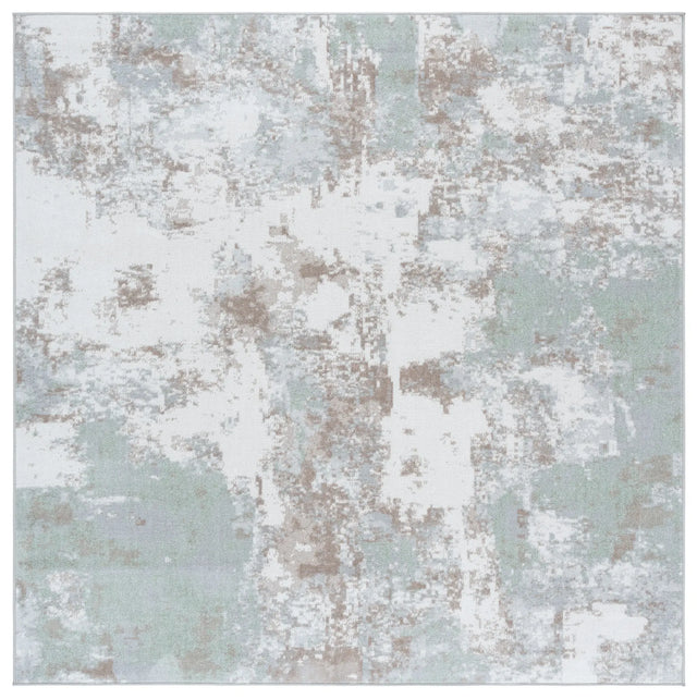 Safavieh Bayside 6'-7" x 6'-7" Rug in Green / Ivory