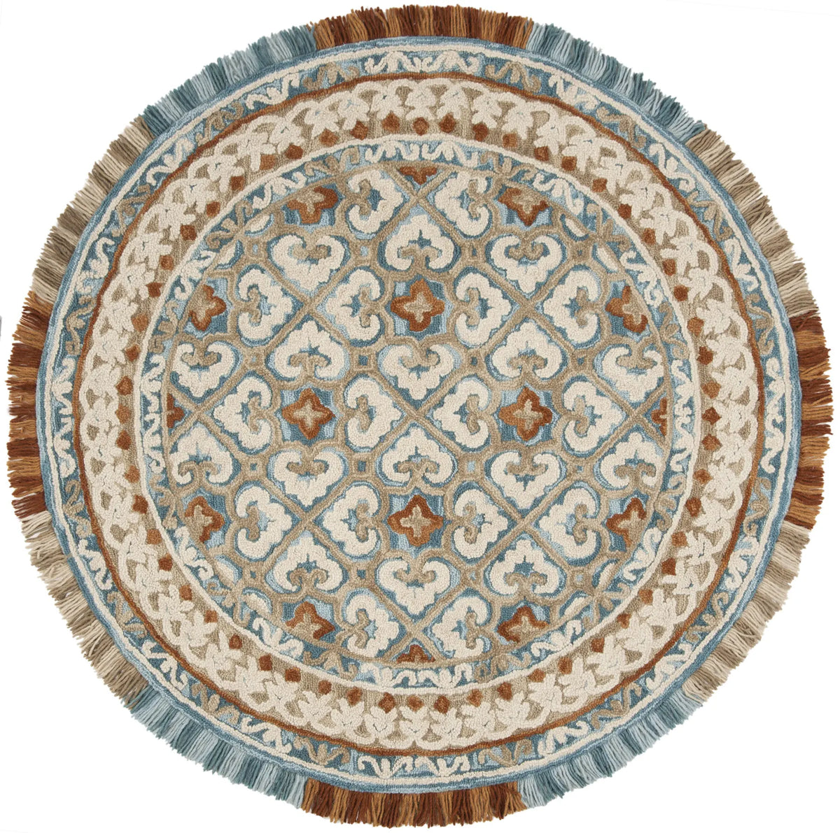 Safavieh Blossom 6'-0" x 6'-0" Rug in Ivory / Blue