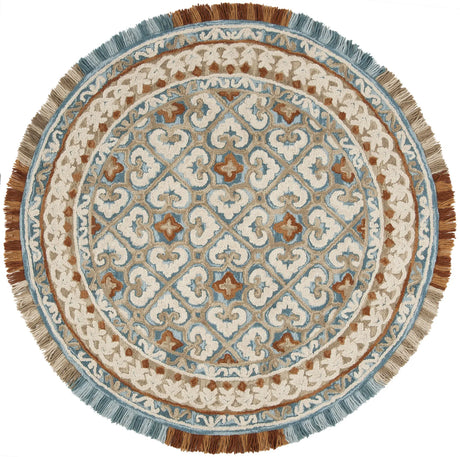 Safavieh Blossom 6'-0" x 6'-0" Rug in Ivory / Blue