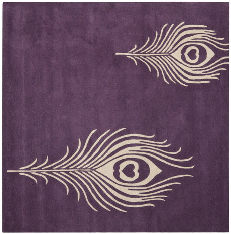 Safavieh Soho 6'-0" x 6'-0" Rug in Purple / Ivory