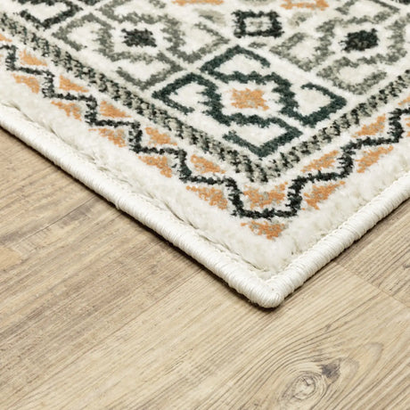 Oriental Weavers Sphinx Georgia 640A0 Ivory/ Multi Rugs - corner detail