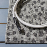 Safavieh Courtyard 4'-0" x 5'-7" Rug in Grey / Black