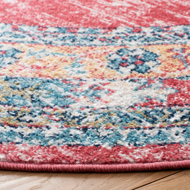 Safavieh Madison 6'-7" x 6'-7" Rug in Orange / Light Blue