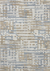 Loloi Roxie ROX-04 Contemporary Power Loomed Ivory, Denim Rug - main flat