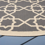Safavieh Courtyard 6'-7" x 6'-7" Rug in Grey / Beige