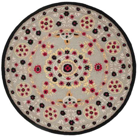 Safavieh Bellagio 5'-0" x 5'-0" Rug in Light Grey / Black