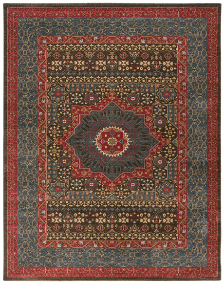 Safavieh Mahal 10'-0" x 14'-0" Rug in Navy / Red