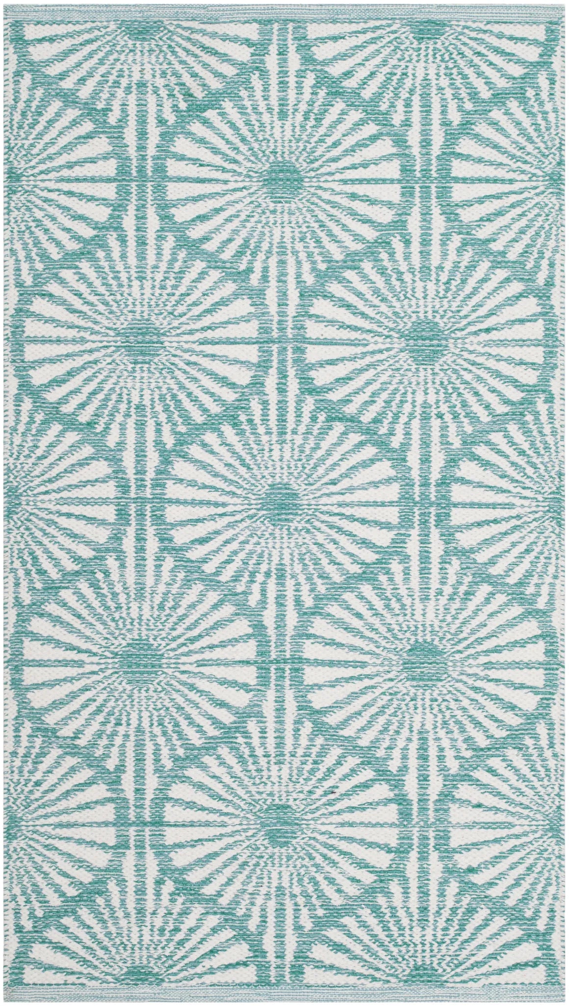 Safavieh Montauk 2'-3" x 3'-9" Rug in Aqua / Ivory