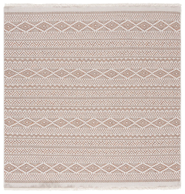Safavieh Wicker 6'-7" x 6'-7" Rug in Orange / Beige