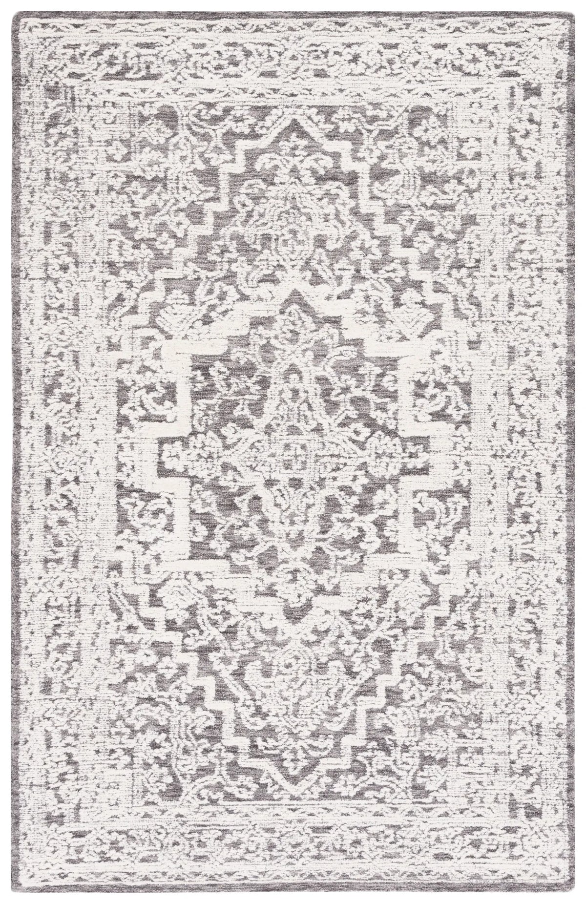 Safavieh Roslyn 4'-0" x 6'-0" Rug in Dark Grey / Ivory