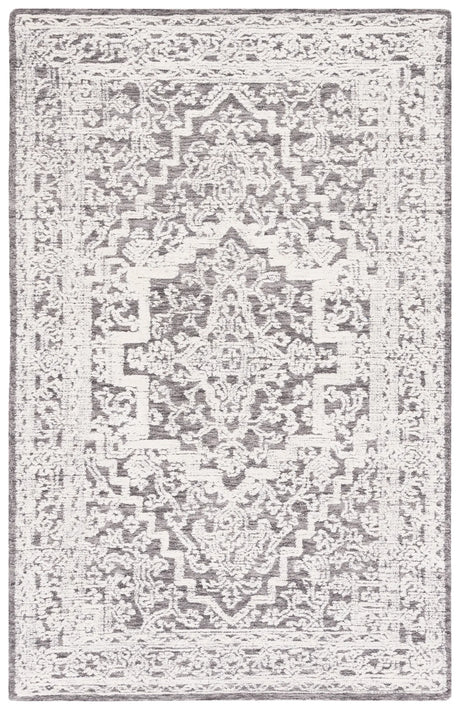 Safavieh Roslyn 4'-0" x 6'-0" Rug in Dark Grey / Ivory