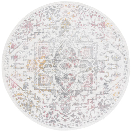 Safavieh Layla 6'-7" x 6'-7" Rug in Ivory Grey / Pink