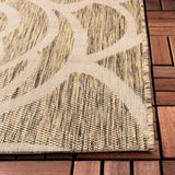 Safavieh Courtyard 4'-0" x 5'-7" Rug in Coffee / Sand