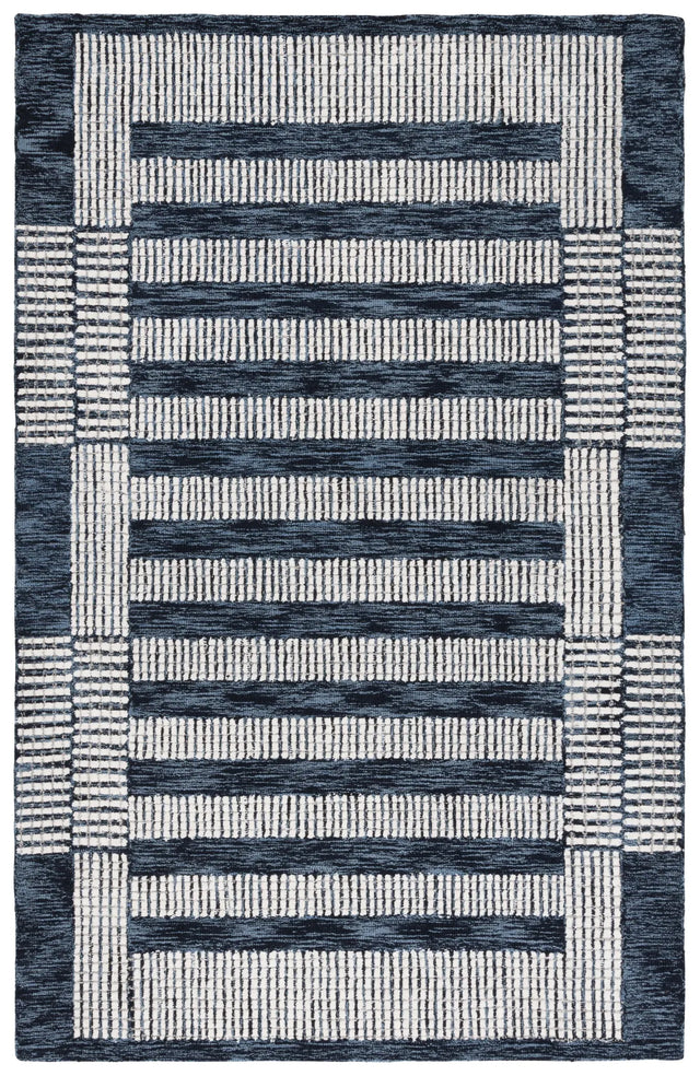 Safavieh Pine 4'-0" x 6'-0" Rug in Navy / Ivory
