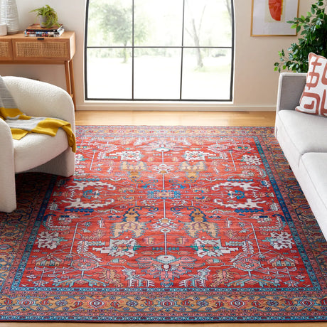 Safavieh Tucson 10'-0" x 14'-0" Rug in Rust / Navy