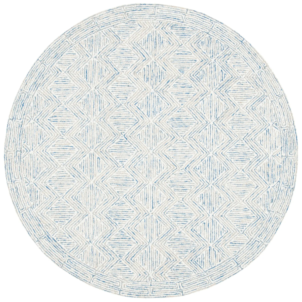Safavieh Micro-Loop 5'-0" x 5'-0" Rug in Blue / Ivory