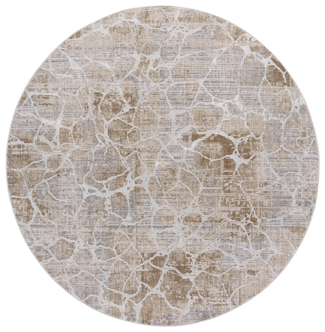 Safavieh Finley Modern 6'-7" x 6'-7" Rug in Beige / Ivory