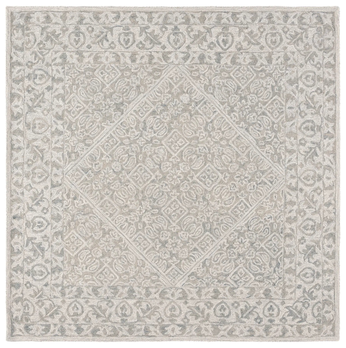 Safavieh Dip Dye 7'-0" x 7'-0" Rug in Grey / Ivory