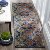 Safavieh Evoke 2'-2" x 7'-0" Rug in Blue / Orange