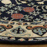Safavieh Heritage 6'-0" x 6'-0" Rug in Navy / Ivory