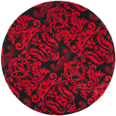 Safavieh Soho 6'-0" x 6'-0" Rug in Black / Red