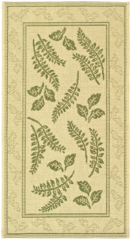 Safavieh Courtyard 2'-0" x 3'-7" Rug in Natural / Olive