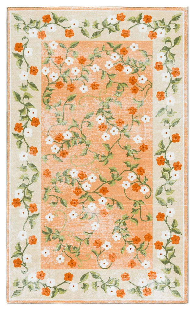 Safavieh Martha Stewart Washable 3'-0" x 5'-0" Rug in Rust / Gold