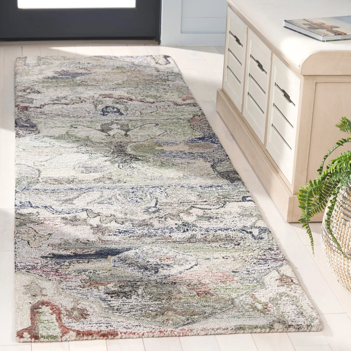 Safavieh Anatolia 2'-3" x 8'-0" Rug in Grey / Green