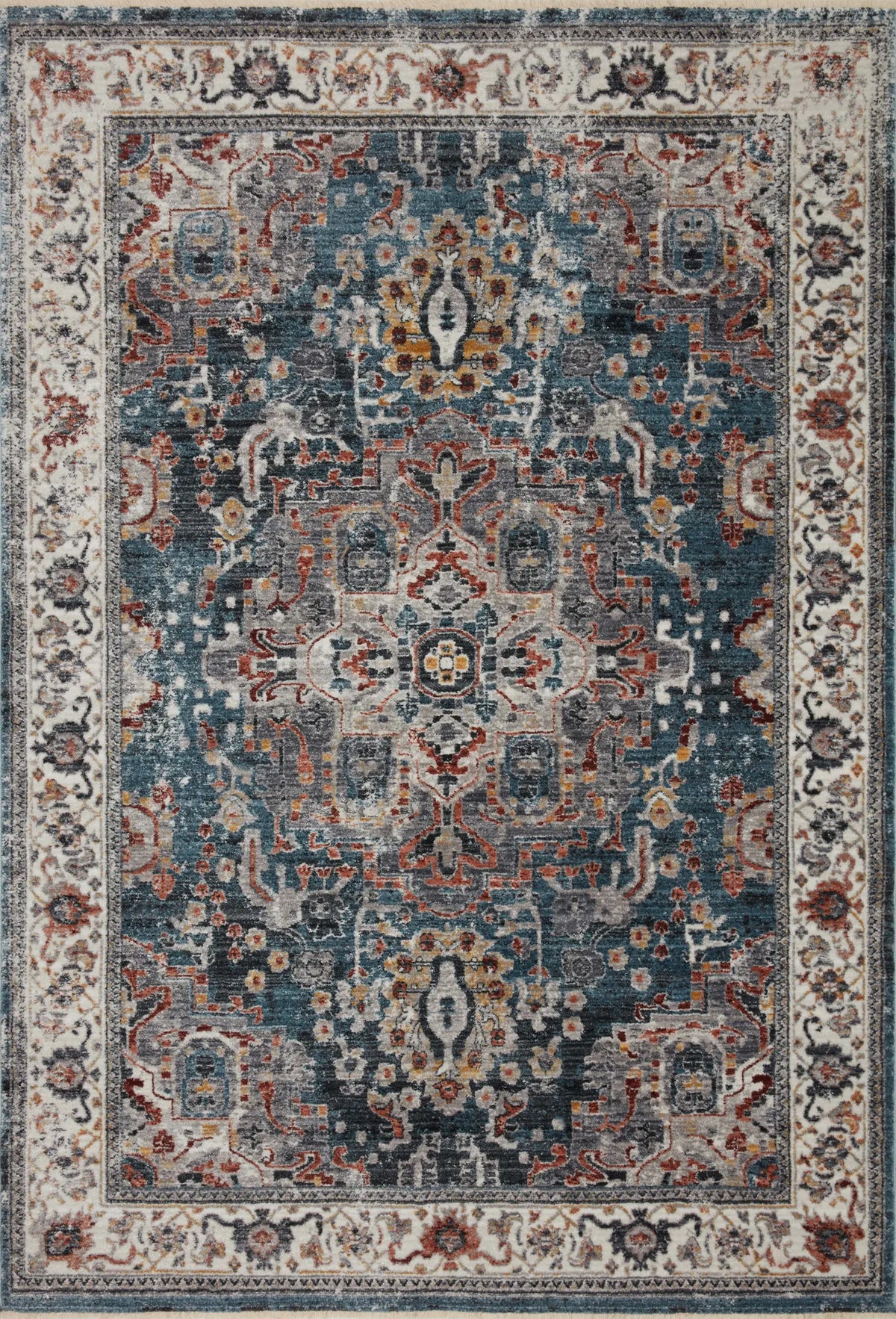 Loloi Samra Sam-04 Slate/Multi Rugs - main flat