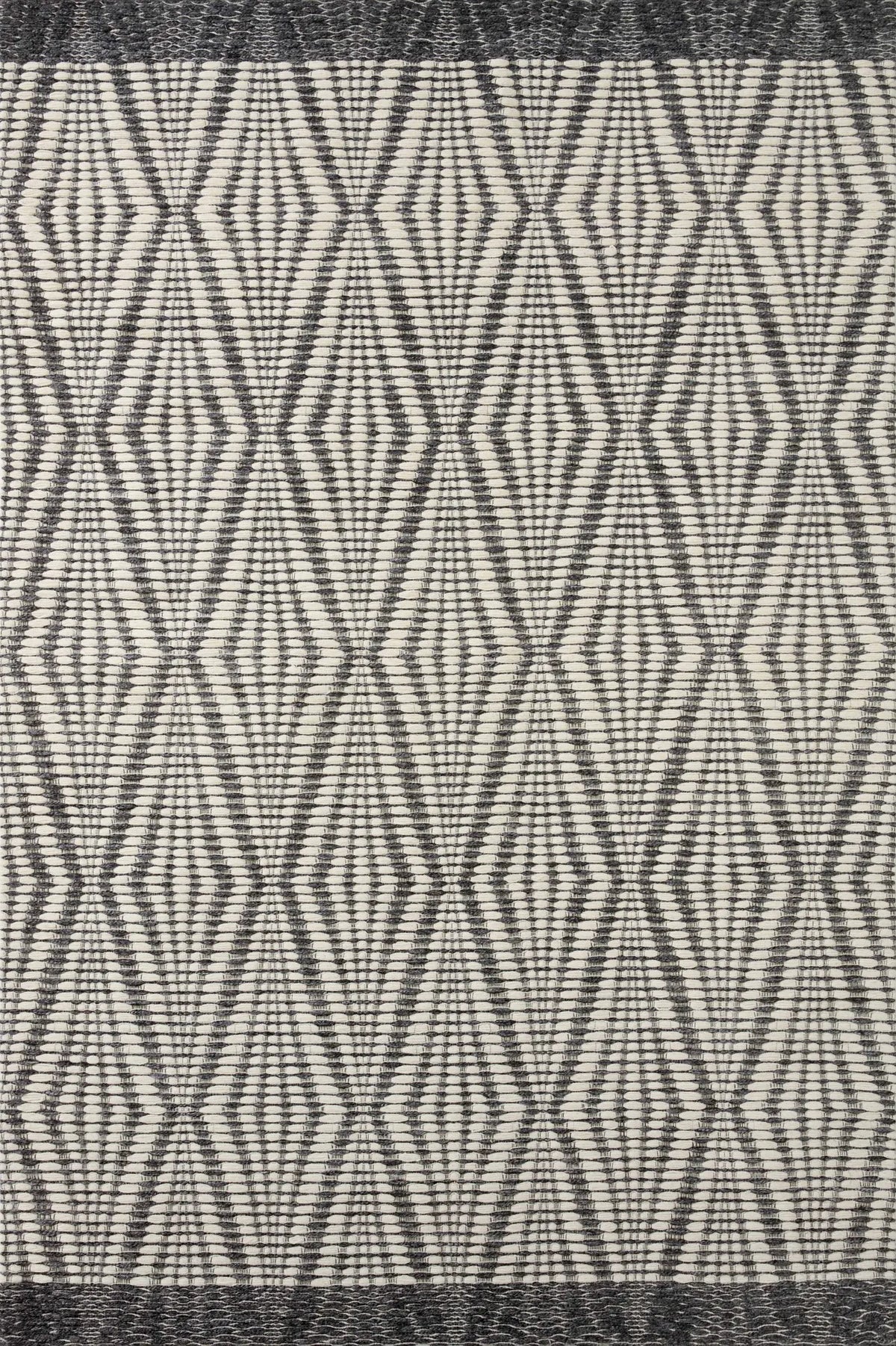 Loloi Kenzie Knz-01 Ivory/Charcoal Rugs - main flat