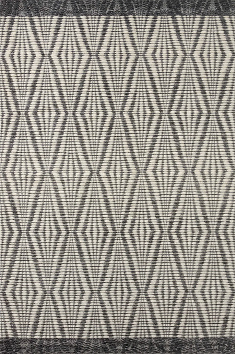Loloi Kenzie Knz-01 Ivory/Charcoal Rugs - main flat