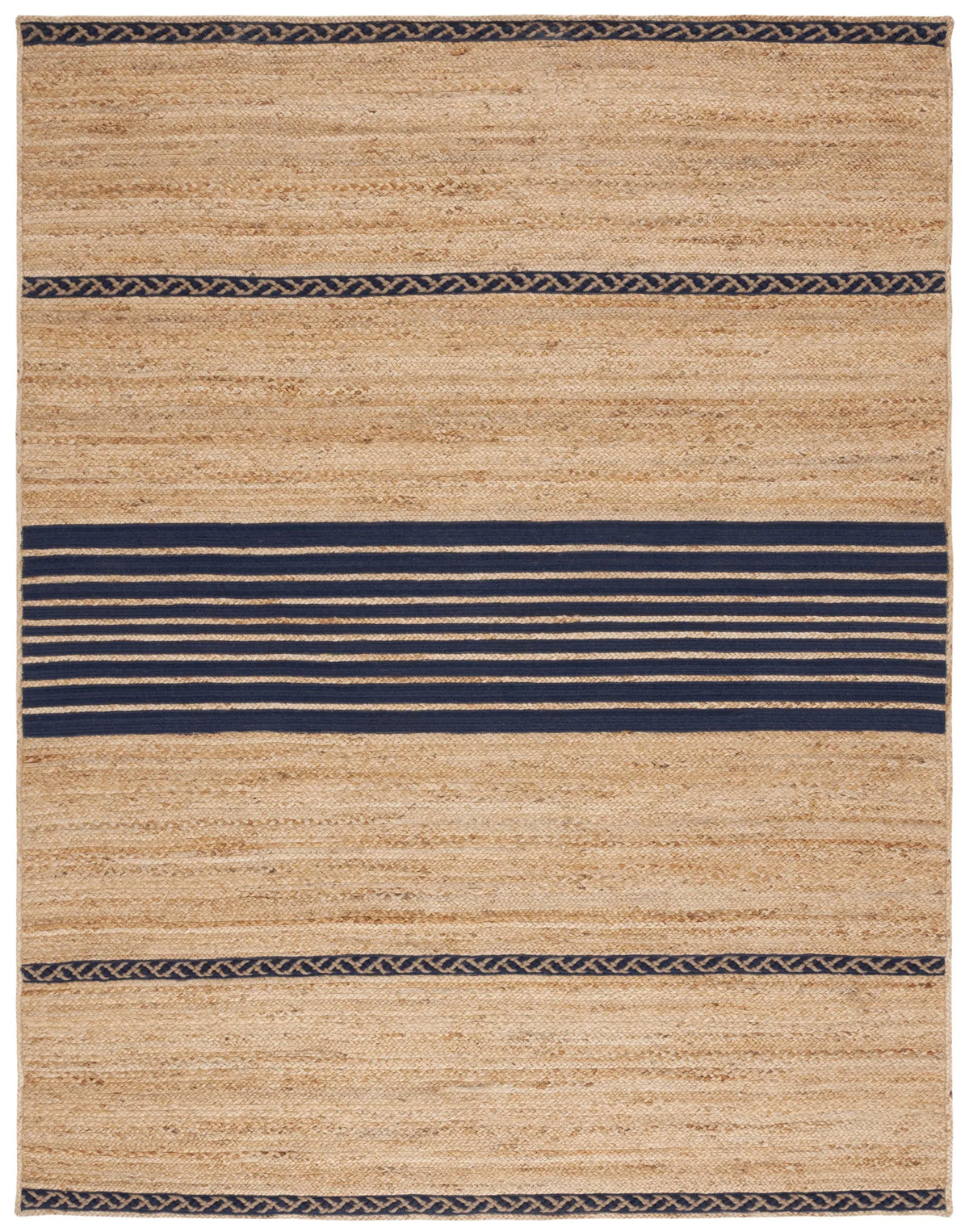 Safavieh Natural Fiber 6'-0" x 9'-0" Rug in Natural / Navy
