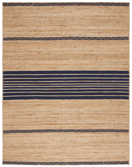 Safavieh Natural Fiber 6'-0" x 9'-0" Rug in Natural / Navy