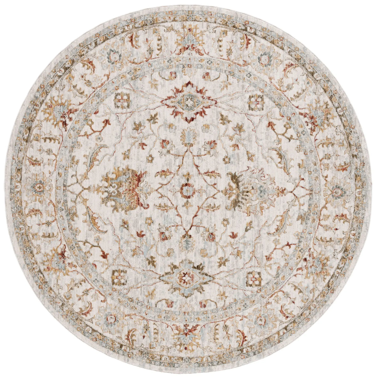 Safavieh Hamilton 6'-7" x 6'-7" Rug in Ivory / Rust