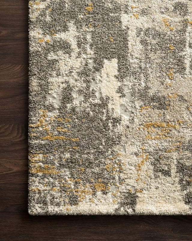Loloi Landscape Lan-02 Granite Rugs - corner on wood