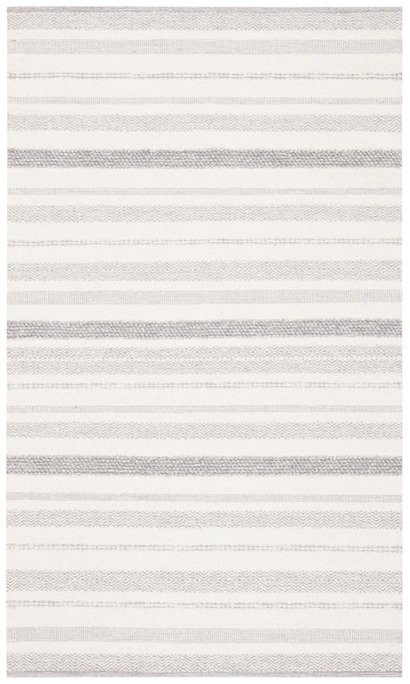 Safavieh Striped Kilim 4'-0" x 6'-0" Rug in Ivory / Grey