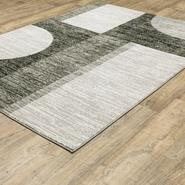 Oriental Weavers Sphinx Strada Str06 Charcoal/ Grey Rugs - angle detail