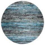 Safavieh Porcello 6'-7" x 6'-7" Rug in Charcoal / Blue