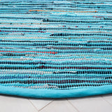 Safavieh Rag Rug 6'-0" x 6'-0" Rug in Turquoise / Multi