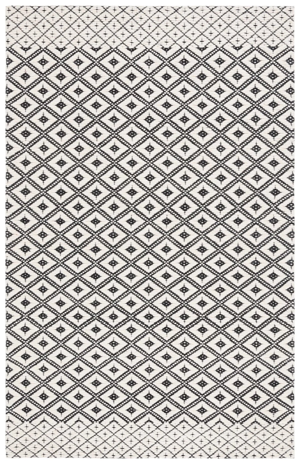 Safavieh Marbella 4'-0" x 6'-0" Rug in Black / Ivory