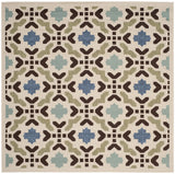 Safavieh Veranda 6'-7" x 6'-7" Rug in Cream / Aqua