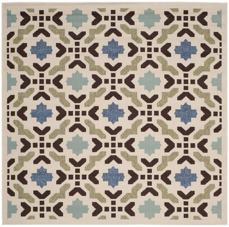 Safavieh Veranda 6'-7" x 6'-7" Rug in Cream / Aqua