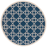 Safavieh Courtyard 6'-7" x 6'-7" Rug in Navy / Beige