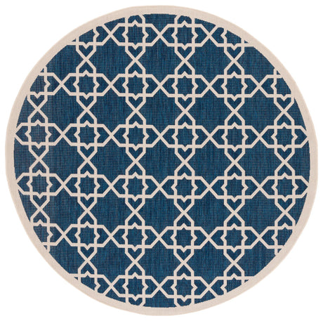Safavieh Courtyard 6'-7" x 6'-7" Rug in Navy / Beige